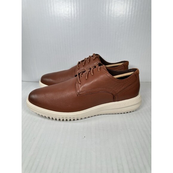 Size 8.5 Cole Haan Grand Plain Toe Oxford Men C36935 British Tan Tumbled Leather main image 7